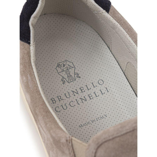 Brunello Cucinelli Leren sneakers Brunello Cucinelli Grijs Leren Sneakers large