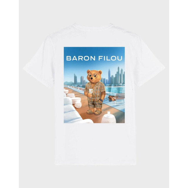 Baron Filou Back print t-shirt unisex lvi Baron Filou Back Print Wit T-shirt Unisex LVI large