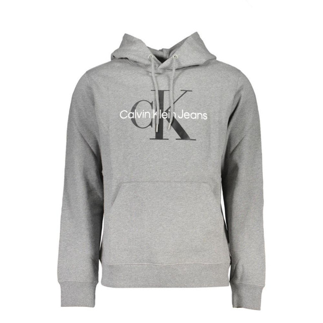 Calvin Klein Hoodie Calvin Klein Grijze Katoenen Hoodie Met Logo large