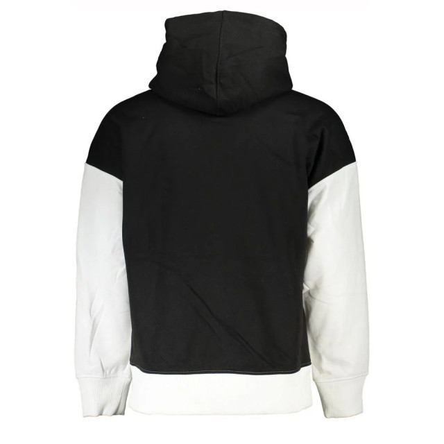 Calvin Klein Wit zwart hoodie Calvin Klein Wit Zwart Colour-Block Hoodie Met Logo large