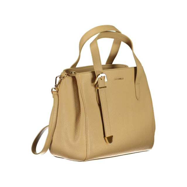 Coccinelle Leren handtas Coccinelle Beige Leren Handtas large