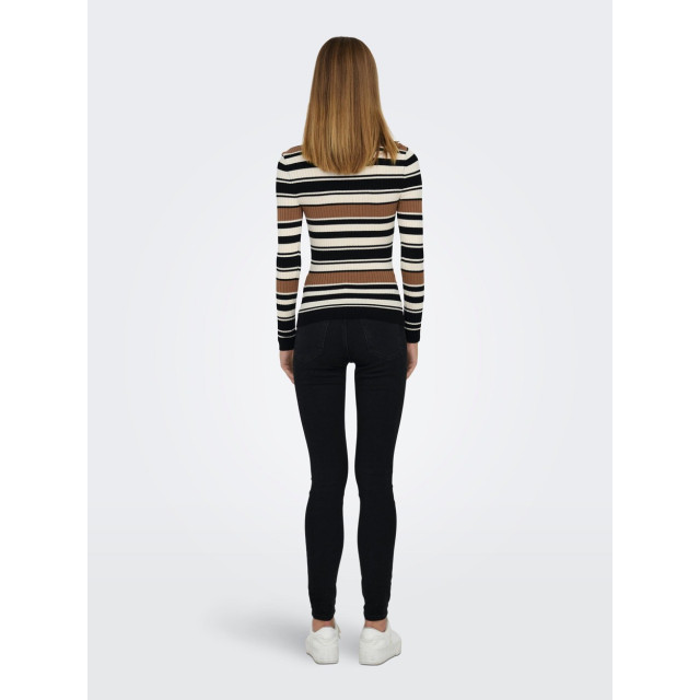 Only Onlkarol ls rollneck pullover knt zand dessin 4219.06.0046 large