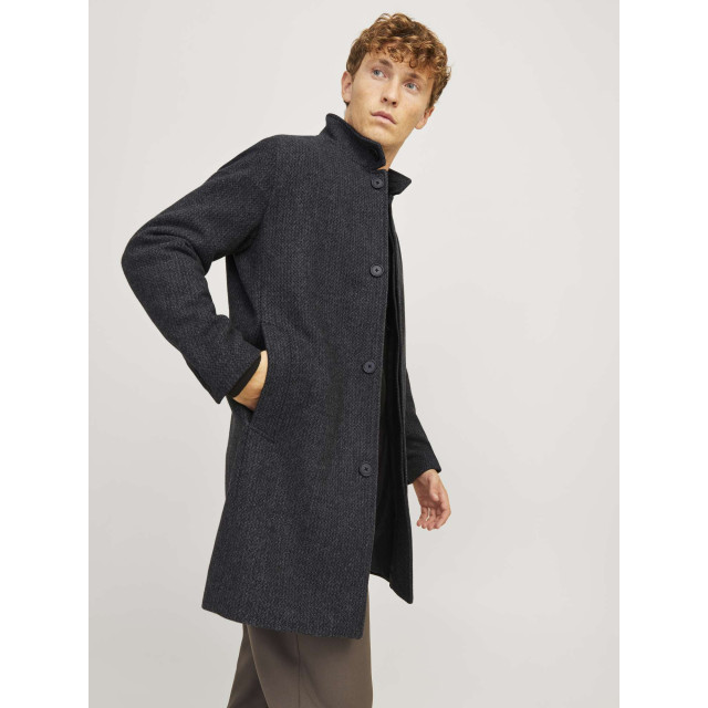 Jack & Jones Jprblawilson wool coat sn black/structure 12259449-178012002 large