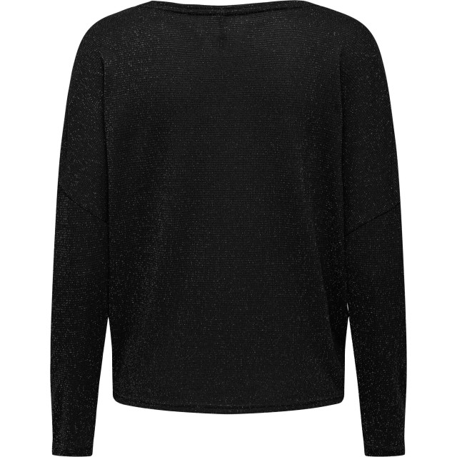 Only Onlisabel l/s v-neck shine top jrs black/black gli 15337122-177911002 large