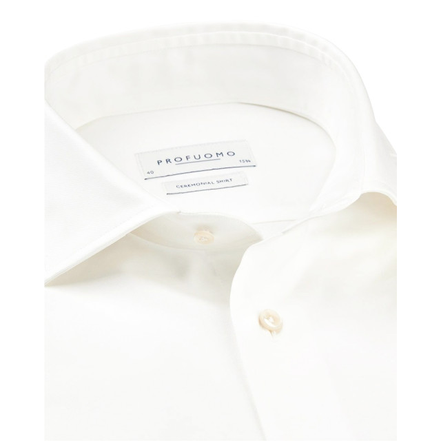 Profuomo Off-white wedding overhemd met lange mouwen 070989-001-42 large