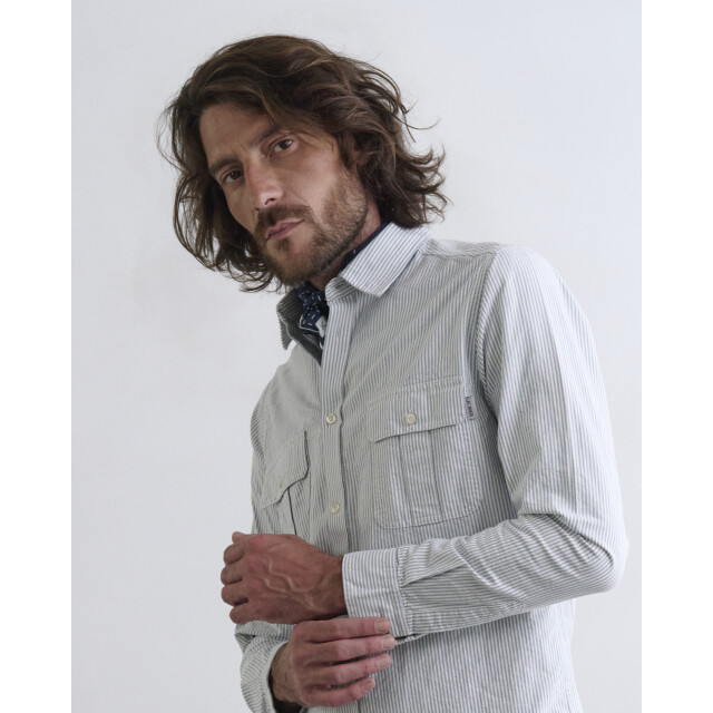 J.C. Rags Ruster casual overhemd met lange mouwen 084586-002-L large
