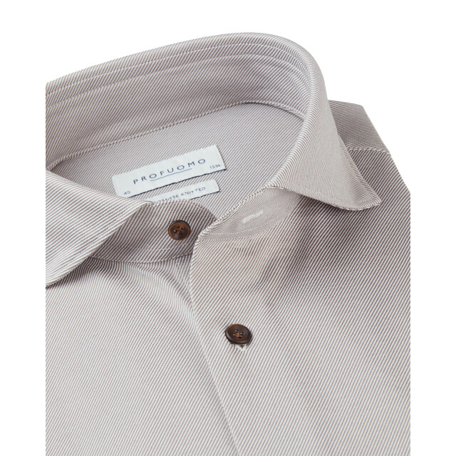 Profuomo Japanese knitted overhemd met lange mouwen 097404-001-39 large