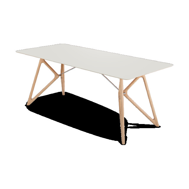 Gazzda Tink table houten eettafel whitewash met linoleum tafelblad mushroom 180 x 90 cm 2433760 large