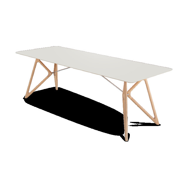 Gazzda Tink table houten eettafel whitewash met linoleum tafelblad mushroom 240 x 90 cm 2433763 large