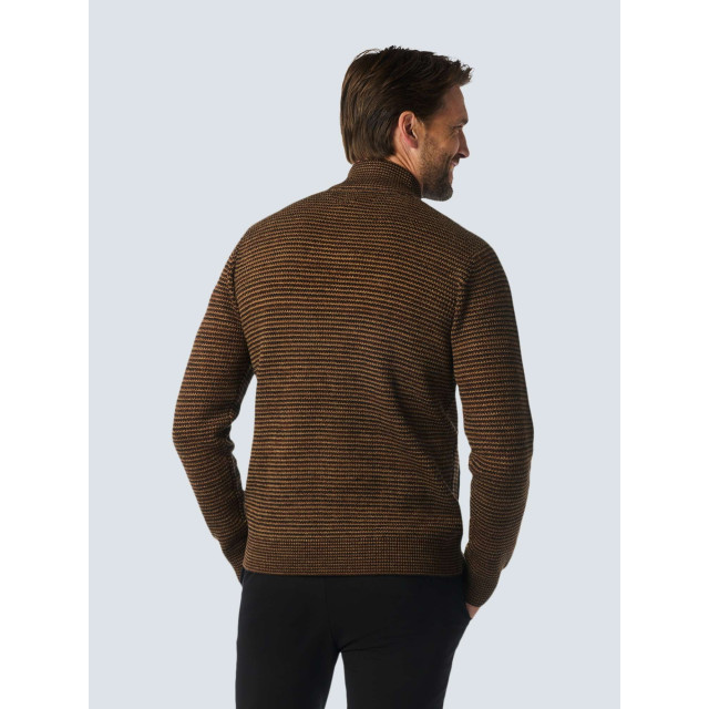 No Excess Cardigan 3 coloured jacquard brown 25230934-040 large