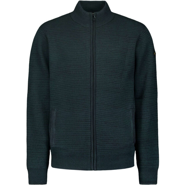 No Excess Cardigan 3 coloured jacquard dark green 25230934-052 large