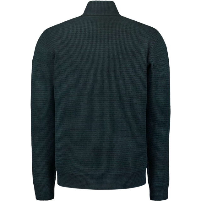 No Excess Cardigan 3 coloured jacquard dark green 25230934-052 large