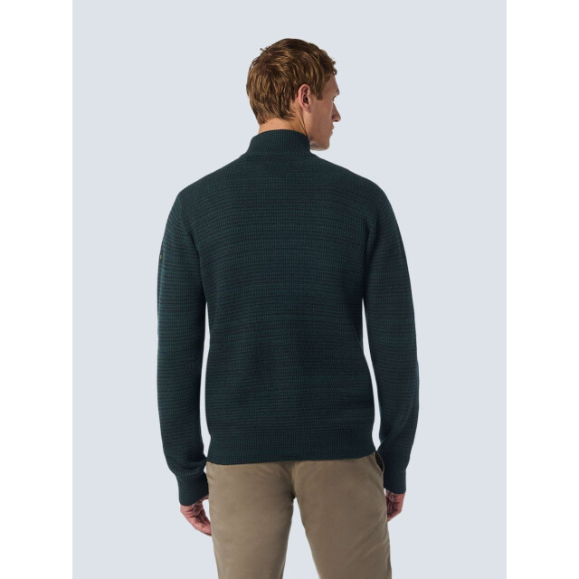 No Excess Cardigan 3 coloured jacquard dark green 25230934-052 large