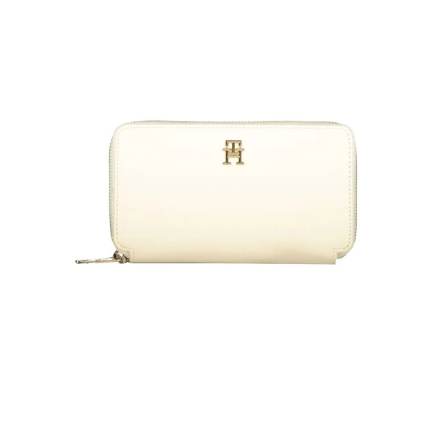 Tommy Hilfiger Polyethyleen wallet met rits Tommy Hilfiger Beige Polyethyleen Wallet Met Rits large