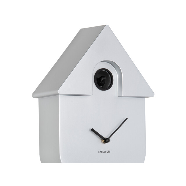 Karlsson wandklok modern cuckoo metallic metallic silver 2946891 large