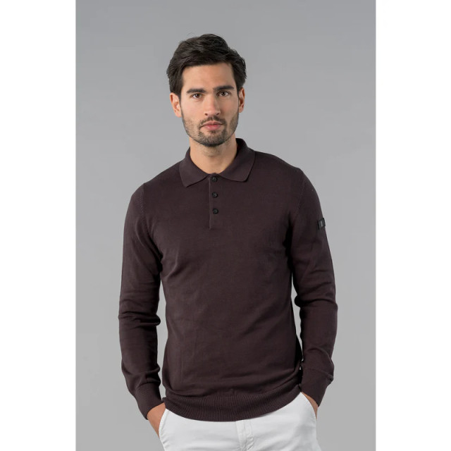 PRESLY & SUN Heren polo brad asfalt Presley&Sun Polo Brad Asfalt large