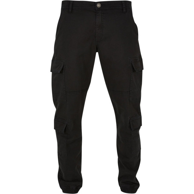 Urban Classics Heren twill cargo joggingbroek met dubbele zakken UTTN1290_black large