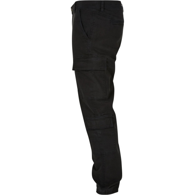 Urban Classics Heren twill cargo joggingbroek met dubbele zakken UTTN1290_black large