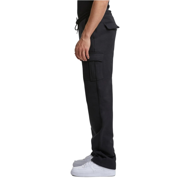 Urban Classics Heren zwaargewicht cargo rechte been sweatbroek UTTN1097_black large