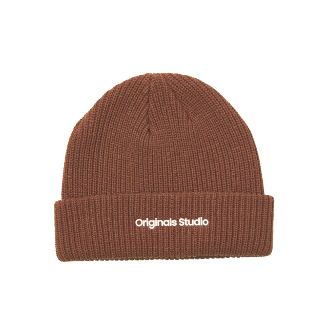 Jack & Jones Heren muts jacvesterbro beanie brandy brown 12261001 large