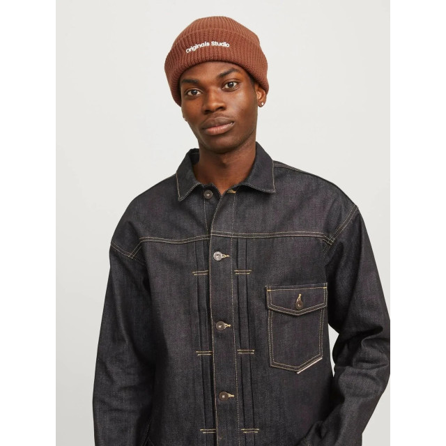 Jack & Jones Heren muts jacvesterbro beanie brandy brown 12261001 large