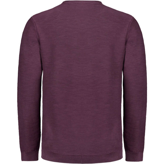 No Excess Pullover crewneck garment dyed + st aubergine 25210801SN-083 large