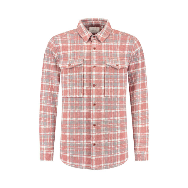 Pure Path Heavy twill checked shirt 24030201 large