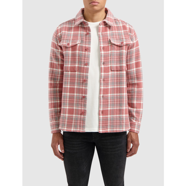 Pure Path Heavy twill checked shirt 24030201 large