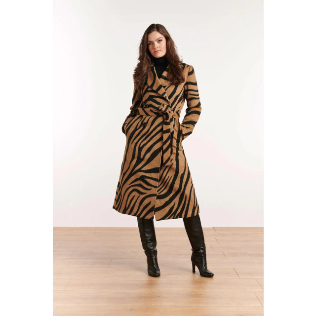 Smashed Lemon Lange jas zebra print bruin/zwart valery 22568-735-999 large