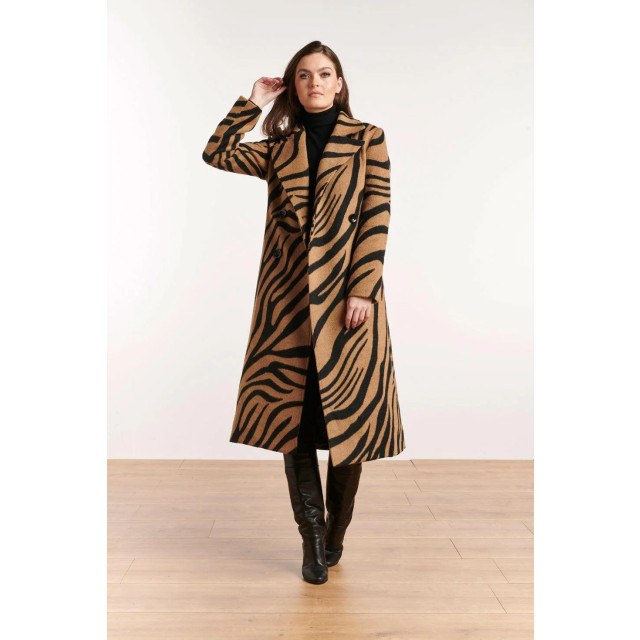 Smashed Lemon Lange jas zebra print bruin/zwart valery 22568-735-999 large