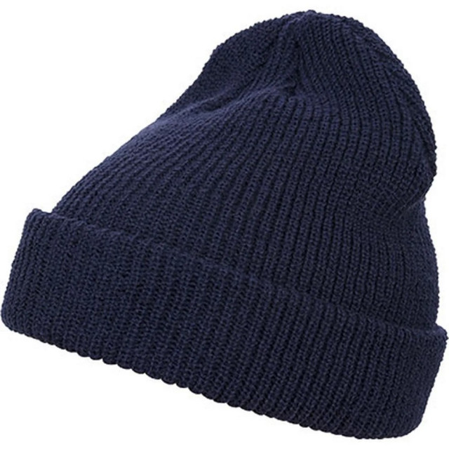 Flexfit Yp classics gebreide geribde manchet lange beanie UTTN1463_navy large