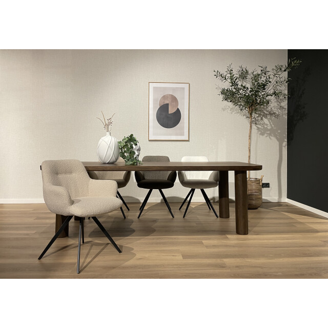 Livingfurn eetkamerstoel doreen boucle - 2 stuks 2658022 large