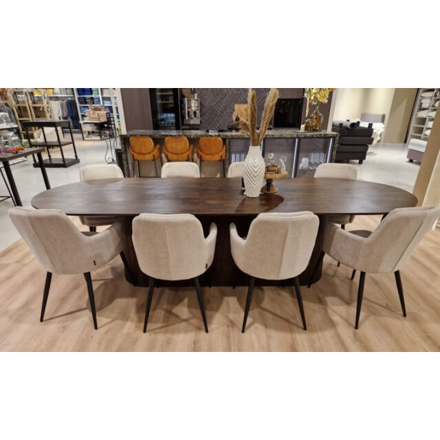 Livingfurn eetkamertafel salvator walnut 300cm mangohout 2630749 large
