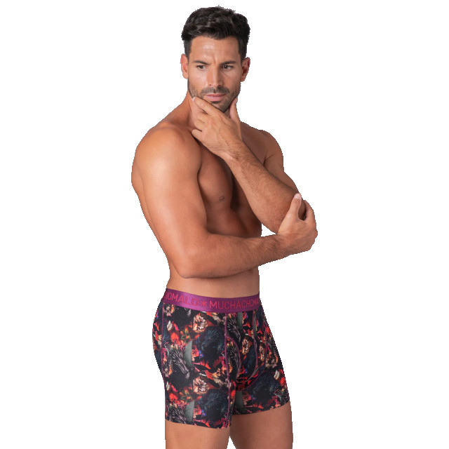 Muchachomalo Heren 2-pack boxershorts print/effen DRAGONFLOW1010-01 large