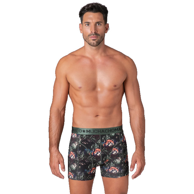 Muchachomalo Heren 2-pack boxershorts print/effen REDPANDA1010-01 large