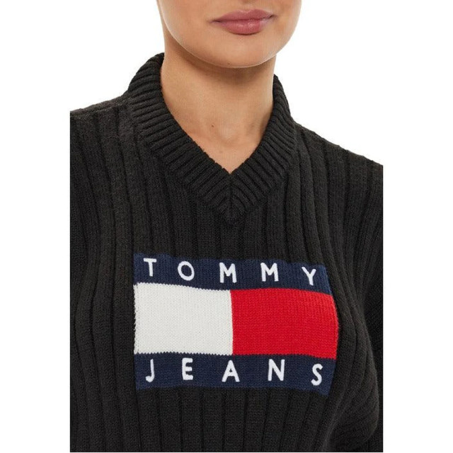 Tommy Hilfiger Trui dames Tommy Hilfiger Zwart Center Flag Trui Dames large