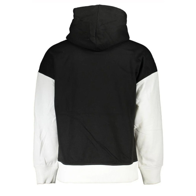 Calvin Klein Wit zwart hoodie Calvin Klein Wit Zwart Colour-Block Hoodie Met Logo large