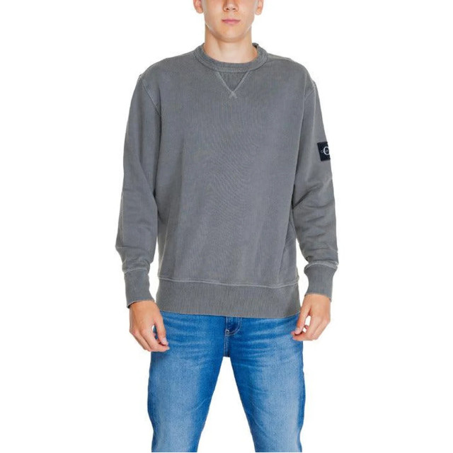 Calvin Klein Trui Calvin Klein Jeans Grijs Slim Wafel Trui large