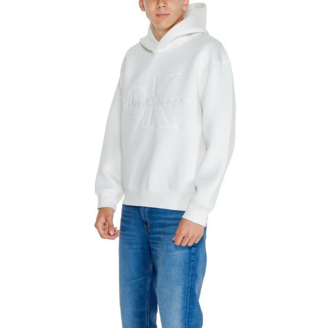 Calvin Klein Hoodie Calvin Klein Jeans Wit Blanc Hoodie large