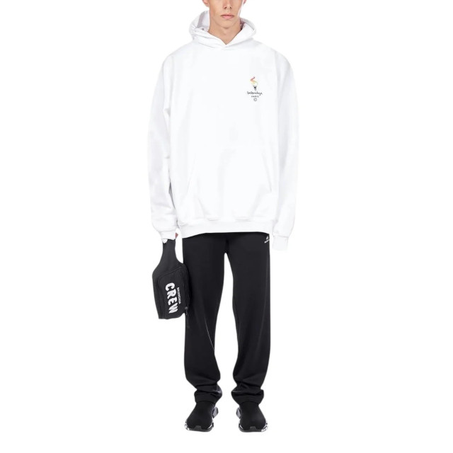 Balenciaga Paris olympic flame print oversized hoodie Balenciaga Parijs Olympische Vlam Oversized Hoodie large