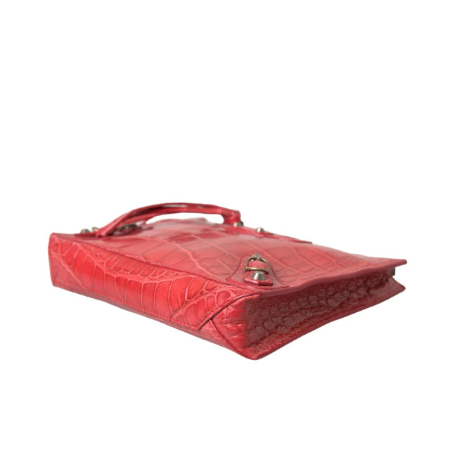 Balenciaga Alligatorleer tas Balenciaga Rood Alligatorleer Clutch Tas large