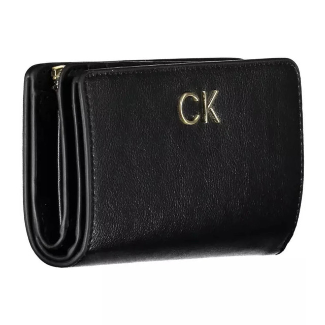 Calvin Klein Elegante rfid-beveiligde portemonnee voor dames Calvin Klein Elegante Zwarte RFID-Beveiligde Portemonnee voor Dames large