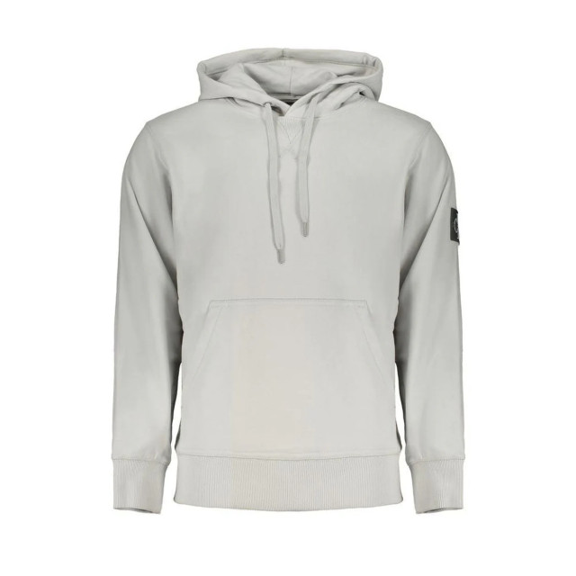 Calvin Klein Hoodie Calvin Klein Grijze Katoenen Logo Hoodie large