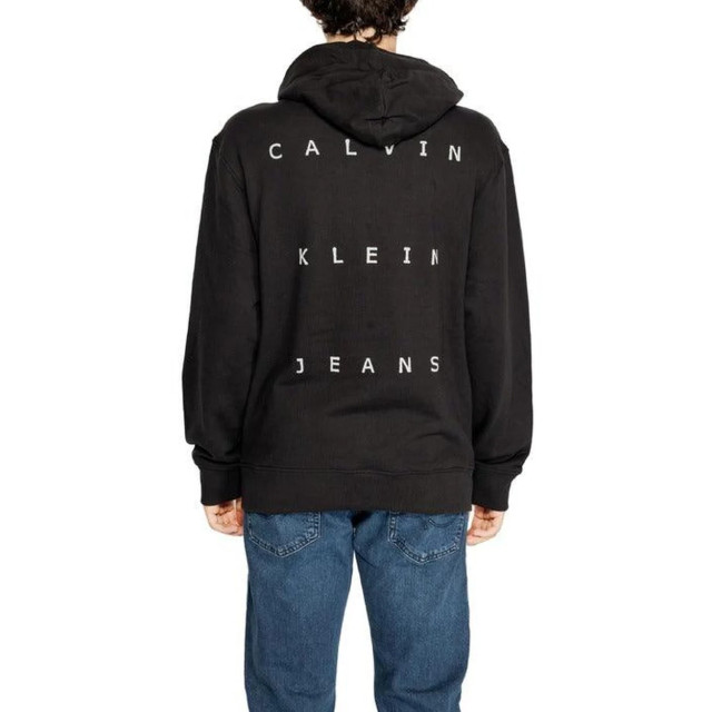 Calvin Klein Hoodie Calvin Klein Zwarte Hoodie Met Geborduurd Logo large