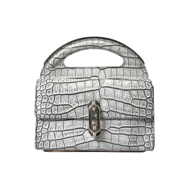 Balenciaga Metallic alligator leren mini tas Balenciaga The Wang Alligator Leren Mini Tas large