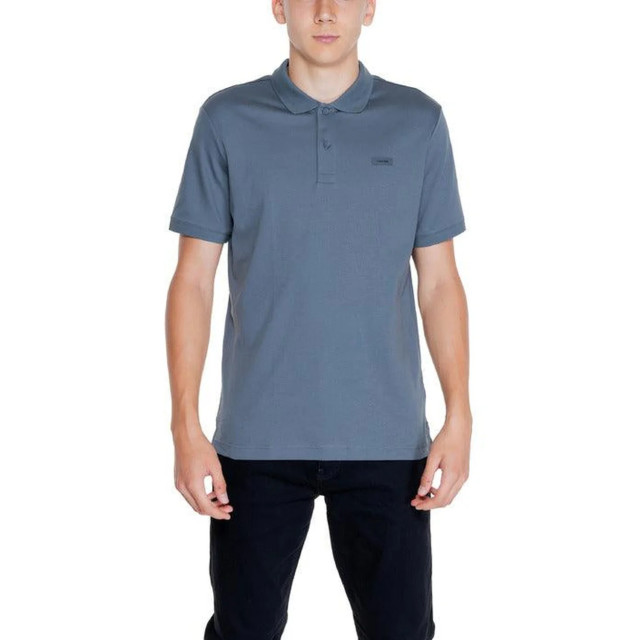 Calvin Klein Polo Calvin Klein Katoenen Polo In Blauw large