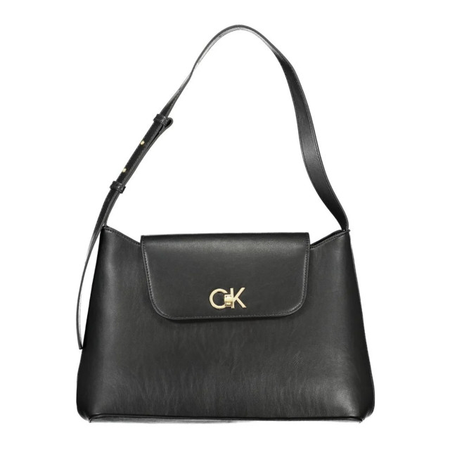 Calvin Klein Handtas van gerecycled polyester Calvin Klein Zwarte Handtas van Gerecycled Polyester large