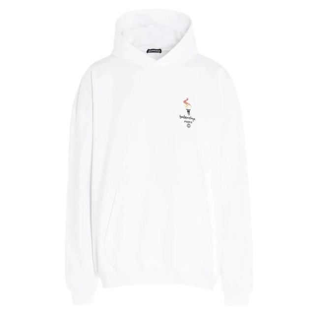 Balenciaga Paris olympic flame print oversized hoodie Balenciaga Parijs Olympische Vlam Oversized Hoodie large