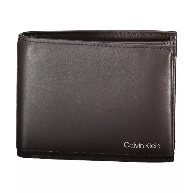 Calvin Klein Elegante leren portemonnee van met rfid bescherming Calvin Klein Leren Portemonnee met RFID Bescherming large