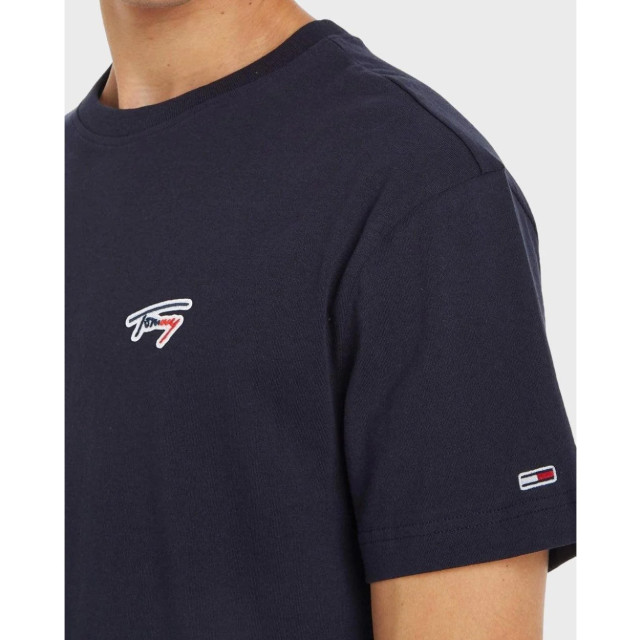 Tommy Hilfiger Tommy hilfiger t-shirt Tommy Hilfiger Blauw Signature Logo Classic T-shirt large